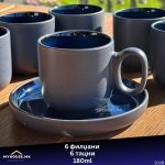 6 филџани со тацни 180ml - 203B