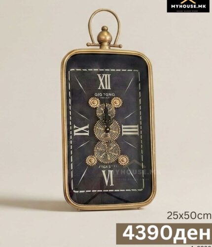 🕰️ Декоративен ѕиден часовник – Vintage Luxury Gear Design (25x50 cm) - A6288