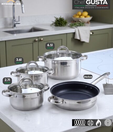 🍳CHEF GUSTA – ПРЕМИУМ СЕТ САДОВИ ОД 7 ДЕЛА - CHGS7